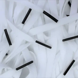 Colored Tips Nike Laces Black Veters Zwart