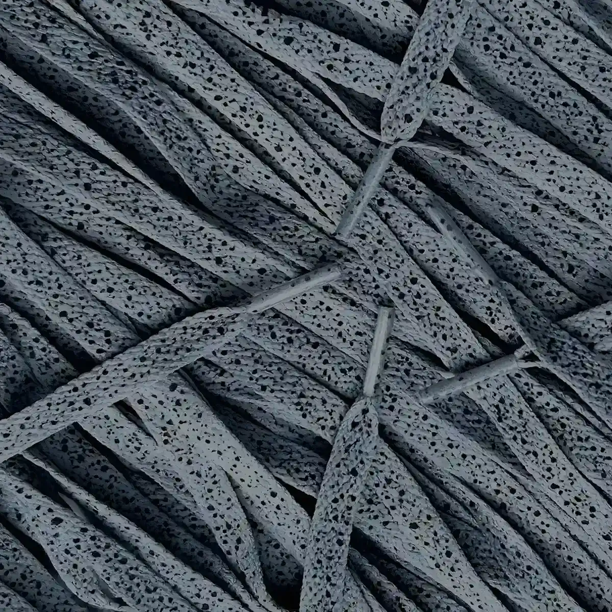 Speckled laces veters Dark Grey Black Donkergrijs Zwart