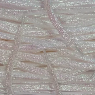 Glitter veters Wit Roze 8 mm