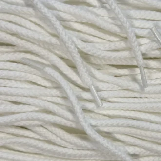 Touw veters Wit 8 mm