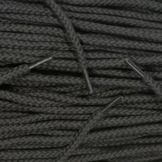 Touw veters Zwart 8 mm