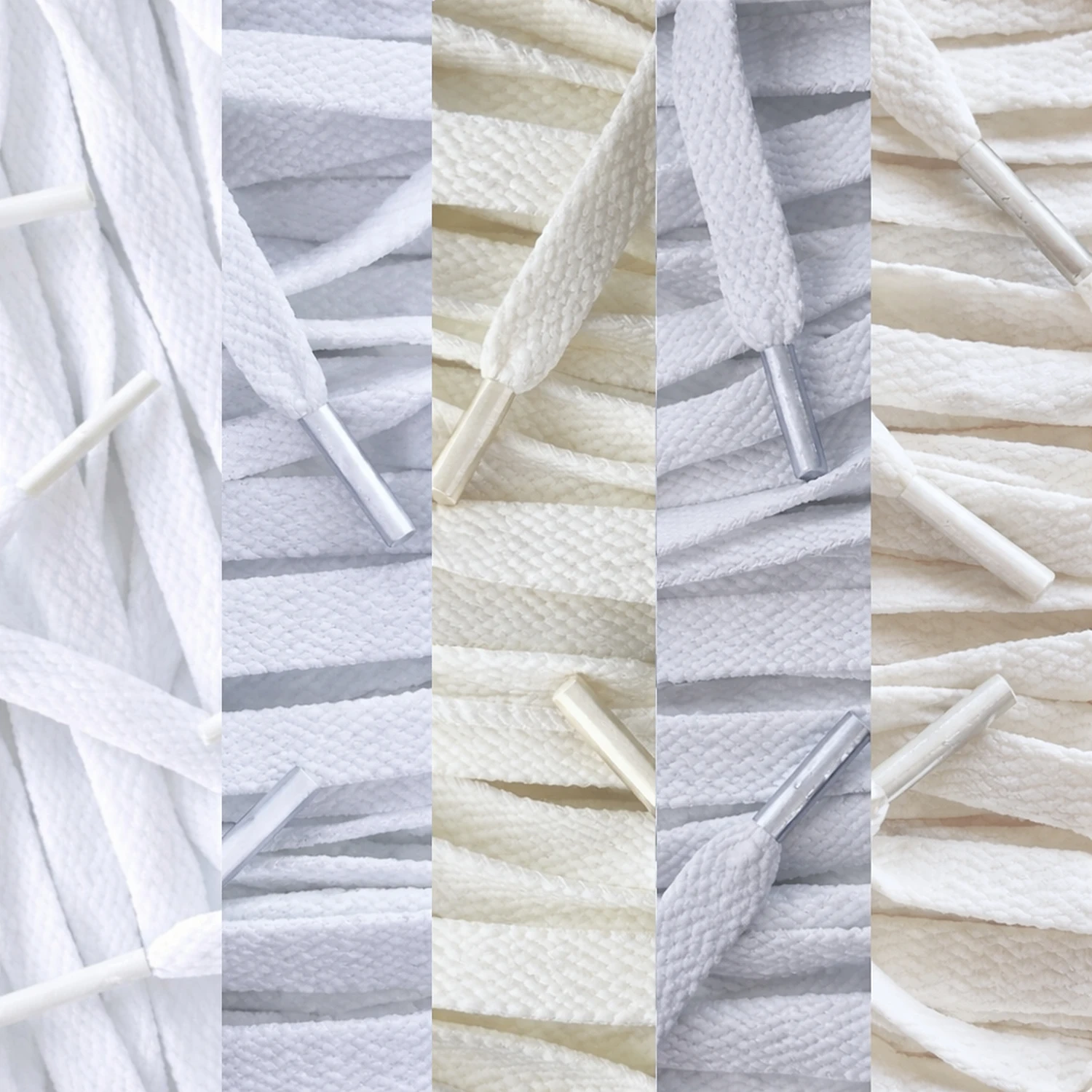 Witte tinten veters 5 pack