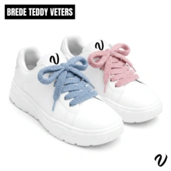 Brede teddy veters - Grijs (5-Pack)