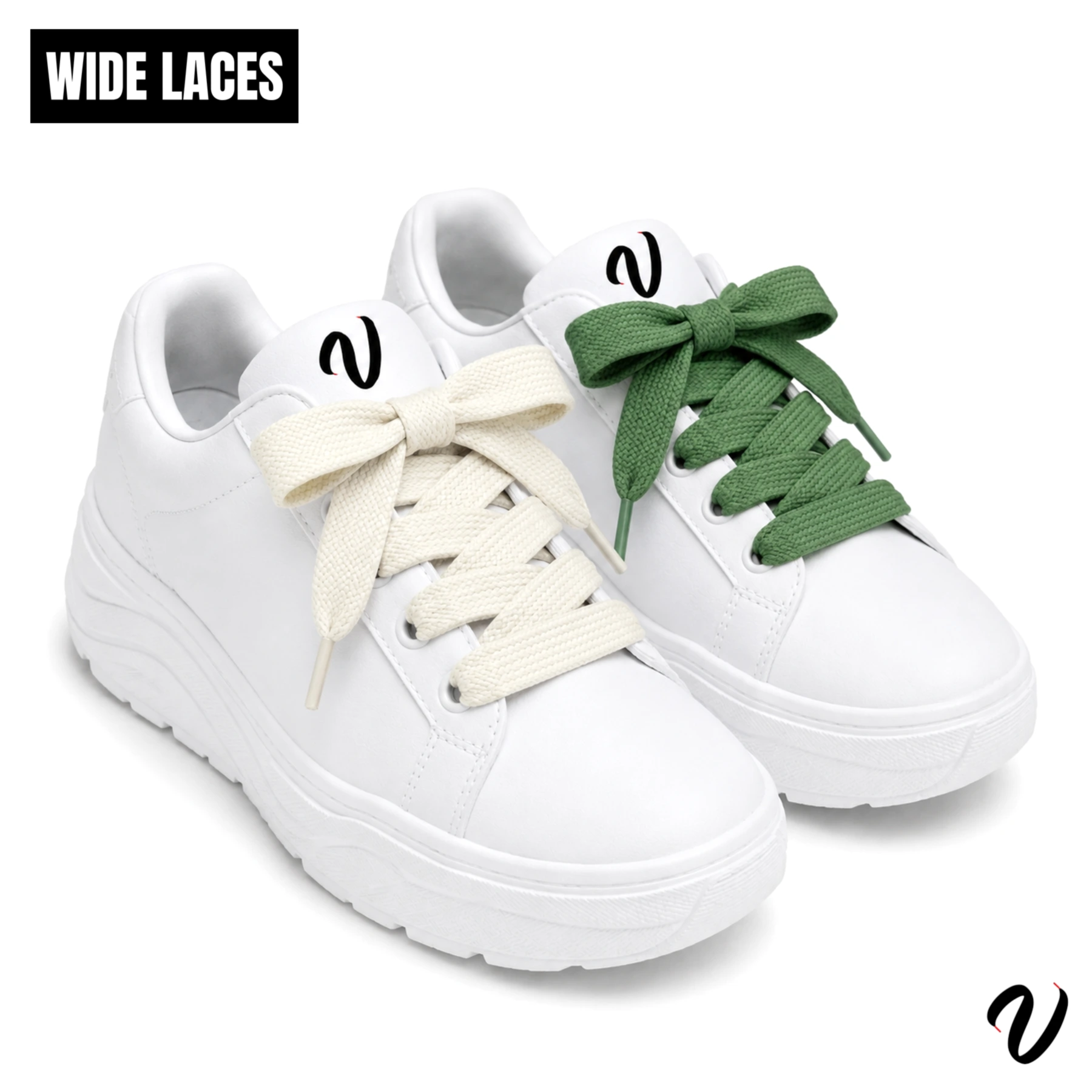 Wide Laces - Ice Blue