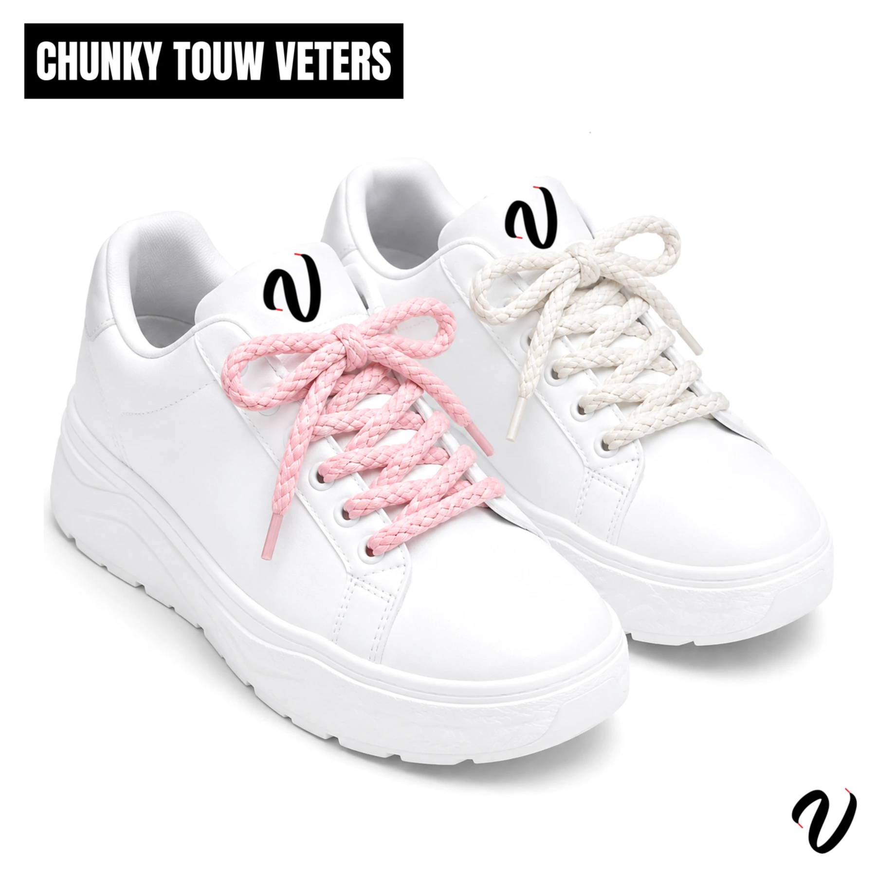 Touw veters - Zwart