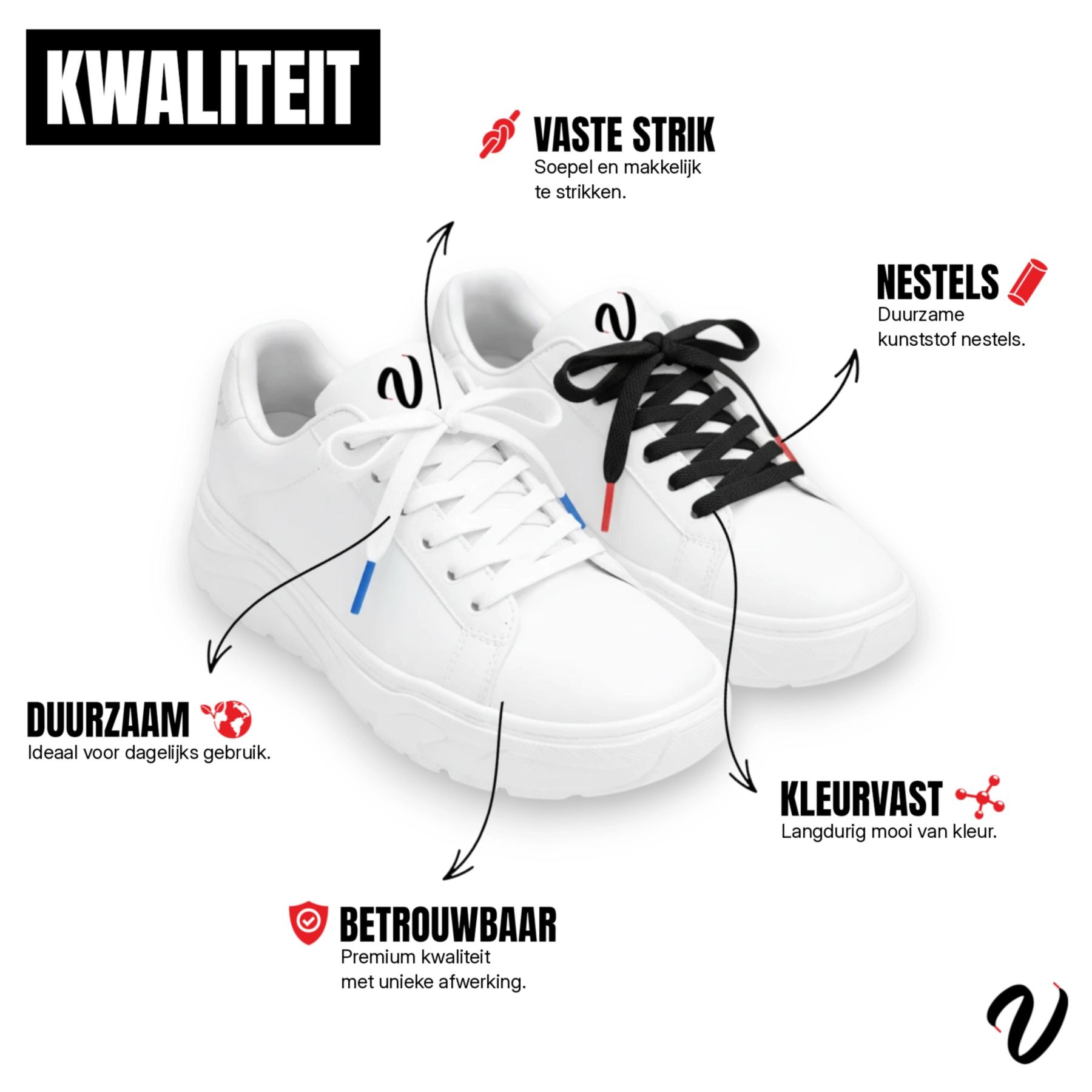 Luxe metalen nestels - Parelmoer