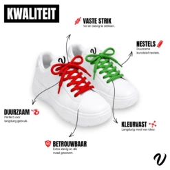 Dikke ovale veters - Helderwit