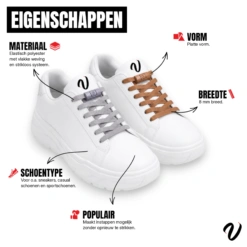 Elastische veters - Hazelnoot