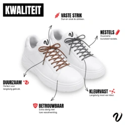 Ronde wax veters - Grijs (5-Pack)