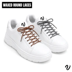Waxed Round Laces - Grey (5-Pack)
