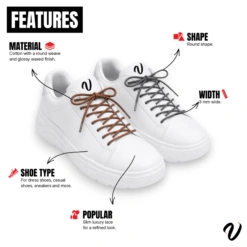 Waxed Round Laces - Grey (5-Pack)