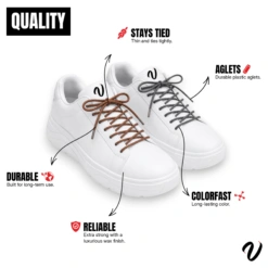 Waxed Round Laces - Grey (5-Pack)
