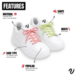 Glow In The Dark Laces - White
