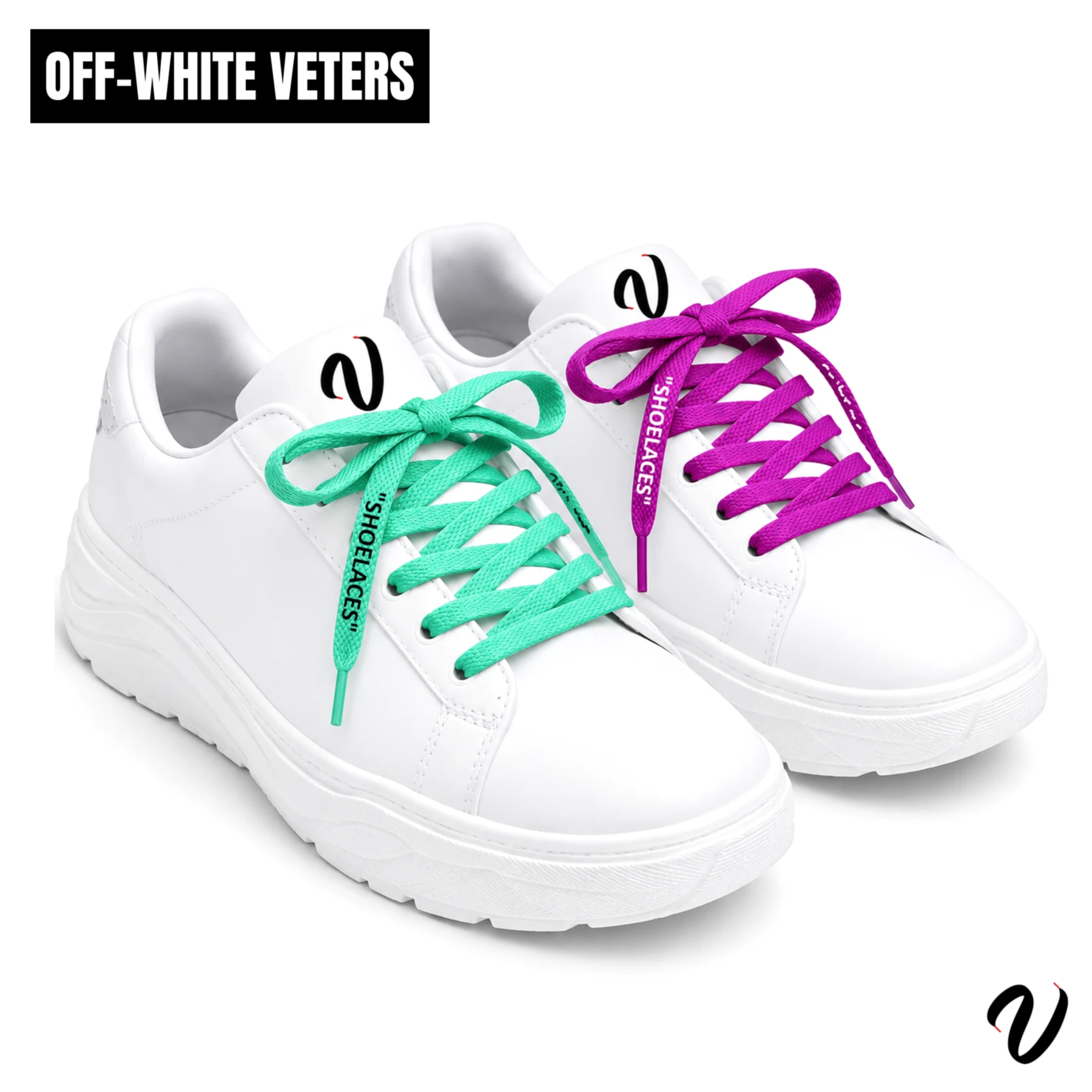 Off-White veters - Zwart (5-Pack)