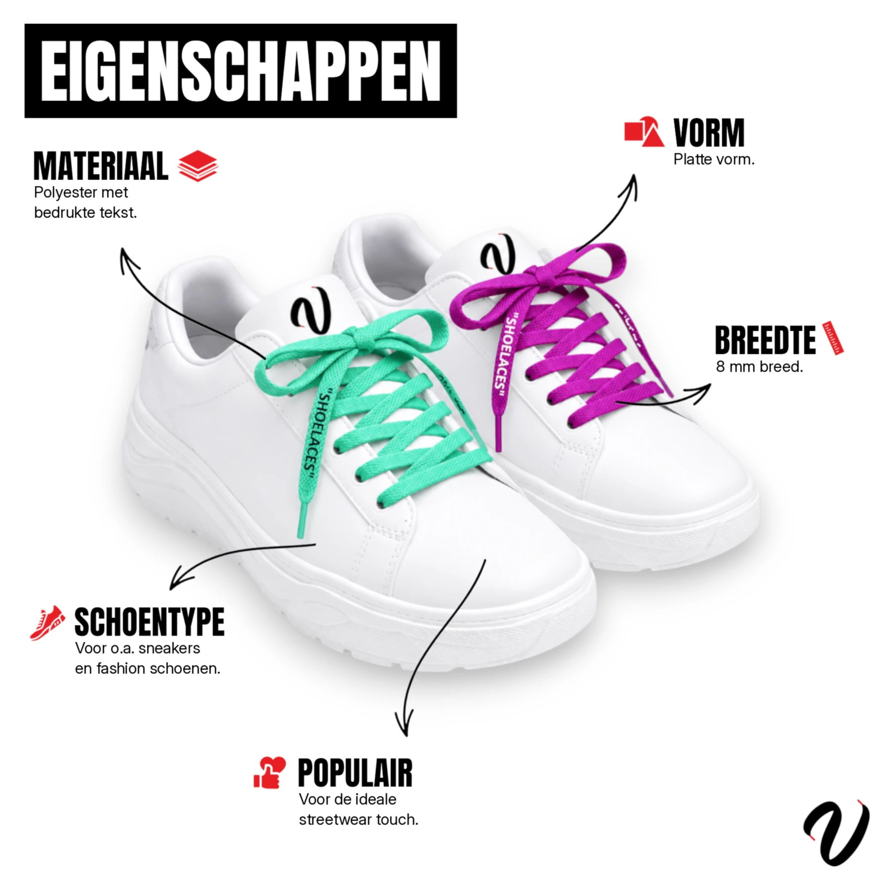 Off-White veters - Zwart (5-Pack)