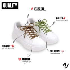 Round Outdoor Laces - Black And White