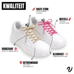 Smalle veters - Polka Zwart