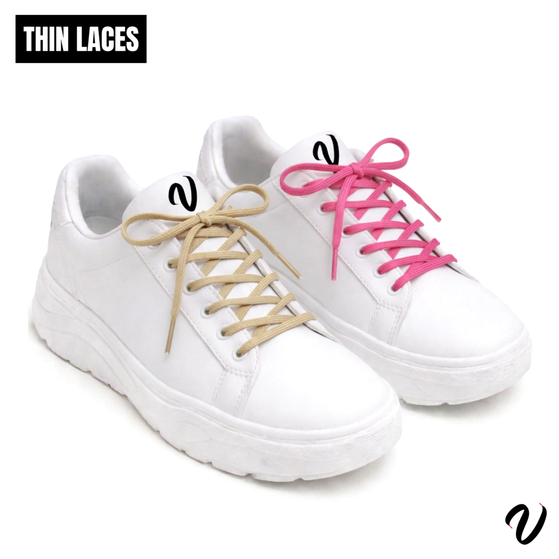 Thin Laces - Polka Black